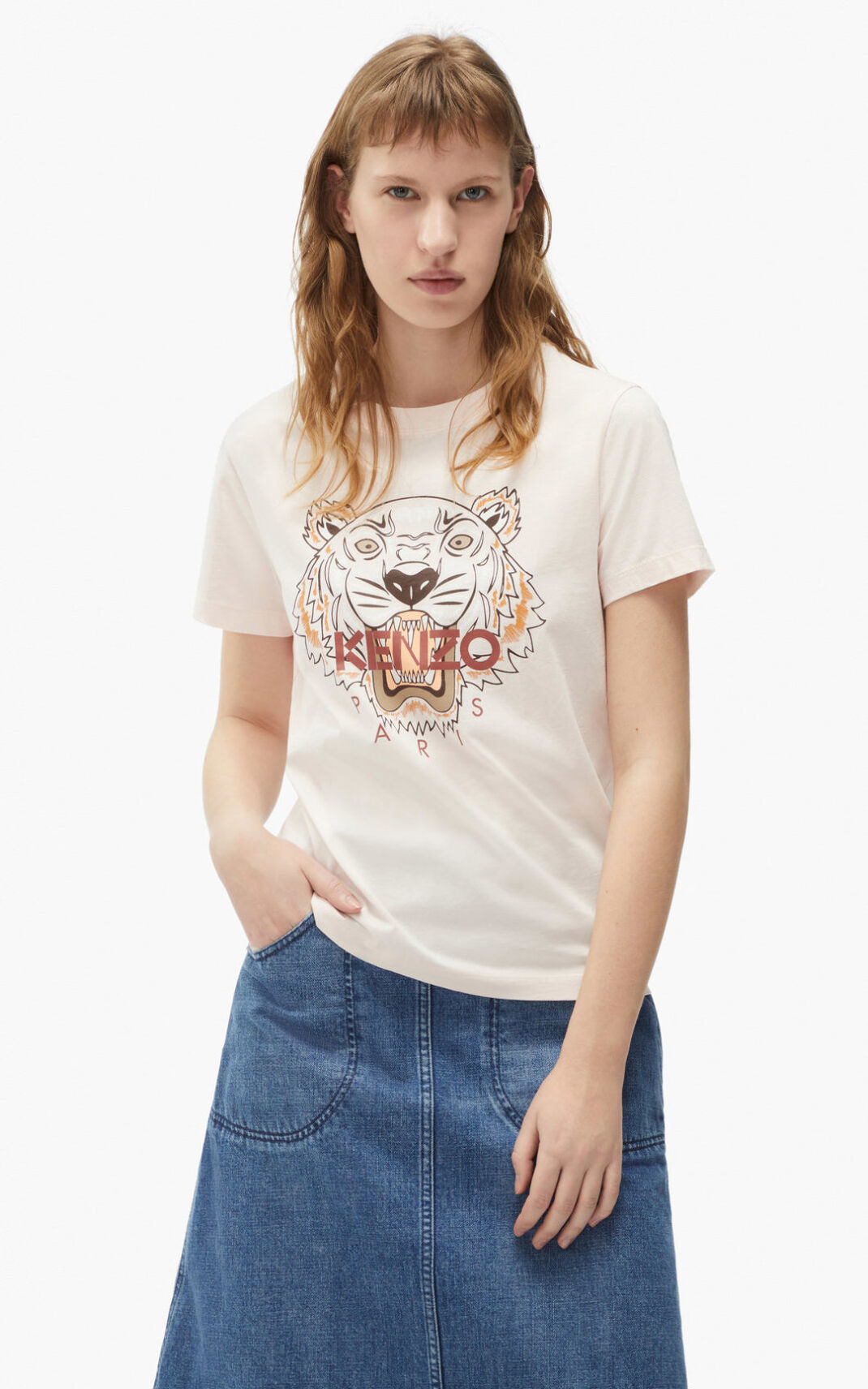 Kenzo Tiger T-shirts Dame - Lyserød DK-021969